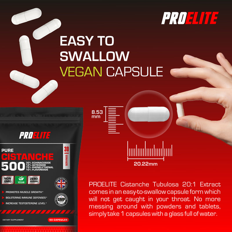 Pro-Elite Cistanche 20:1 Extract Vegan Capsules
