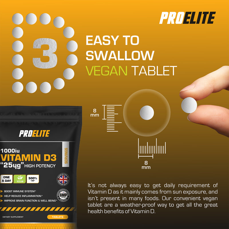 PROELITE Vitamin D3 1000iu Tablets