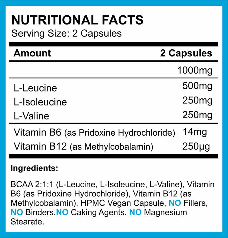 PROELITE BCAA 2:1:1 Vegan Capsules