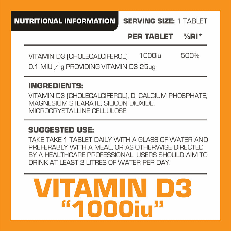 PROELITE Vitamin D3 1000iu Tablets