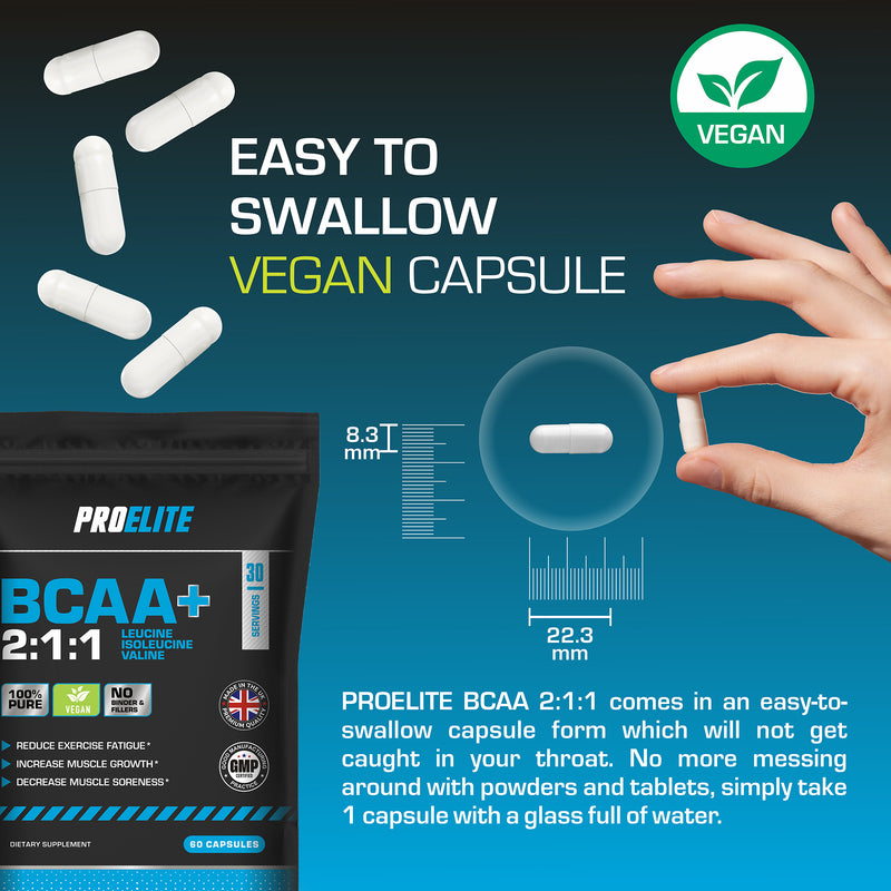 PROELITE BCAA 2:1:1 Vegan Capsules