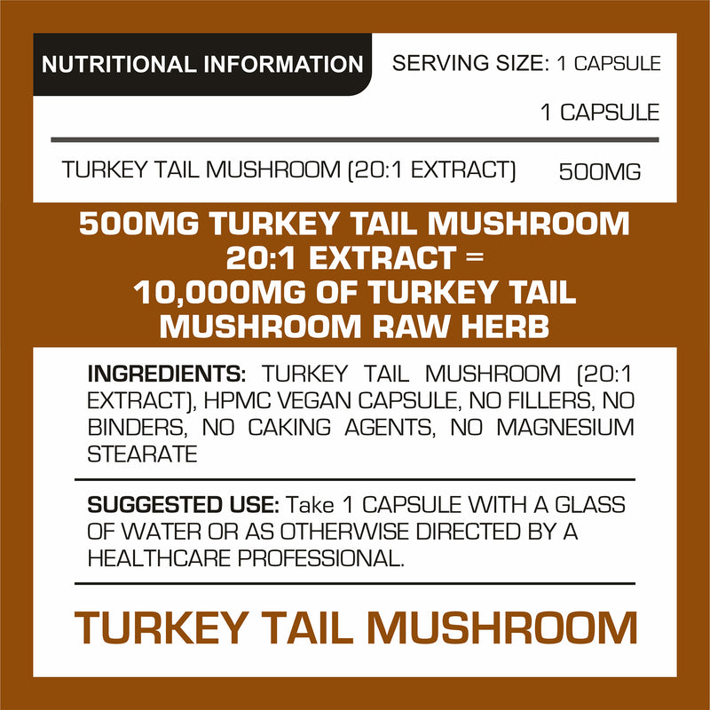 PROELITE Turkey Tail Mushroom Vegan Capsules